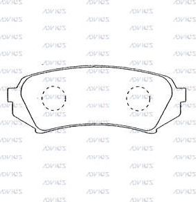 Тормозные колодки Advics. Артикул A2N004