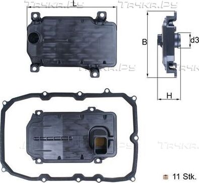 Фильтр АКПП Mahle-Knecht для Porsche Panamera I 2011-2016. Артикул HX 187KIT