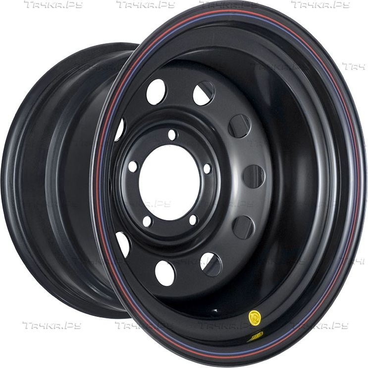 Колёсный диск OFF-ROAD Wheels усиленный стальной черный 5x139,7 10xR16 d110 ET-44 для УАЗ Буханка 1958-2026. Артикул 1610-53910BL-44