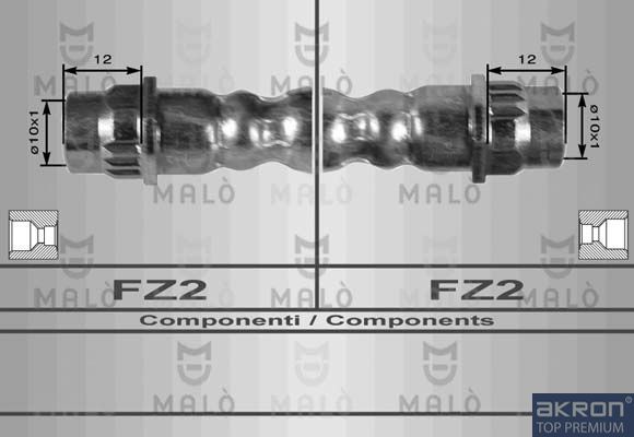 Тормозной шланг Malo задний для Renault Symbol ll 2008-2014. Артикул 8637