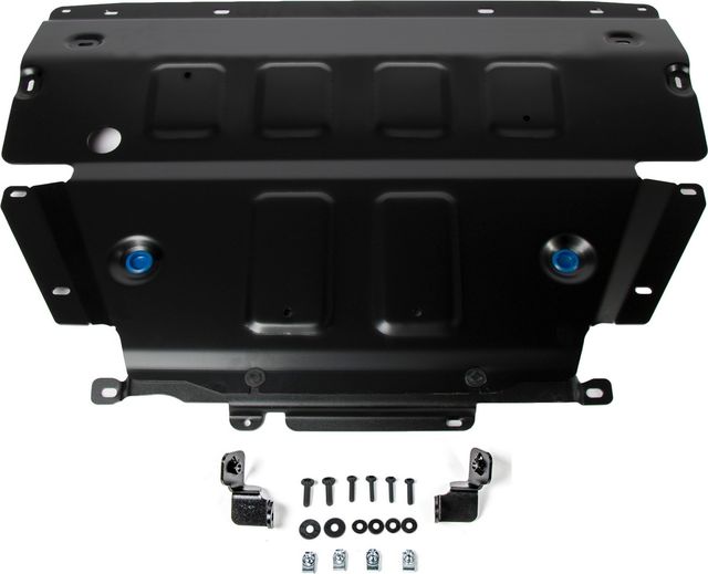 Защита алюминиевая Rival для картера Rival (черная) для Porsche Cayenne III 2017-2026. Артикул 333.4615.1