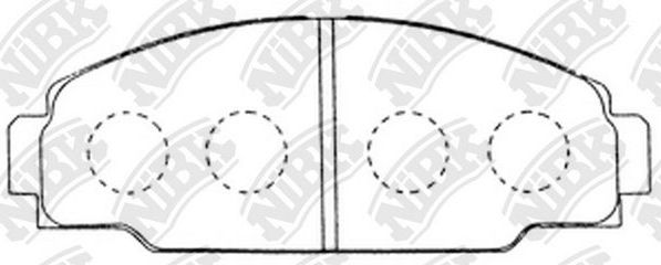Тормозные колодки NiBK. Артикул PN1212