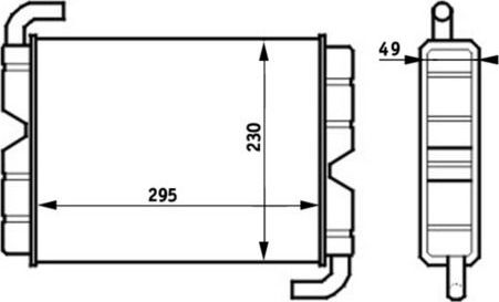 Радиатор отопителя (печки) Mahle Behr для Scania 3 1988-1996. Артикул AH 45 000S