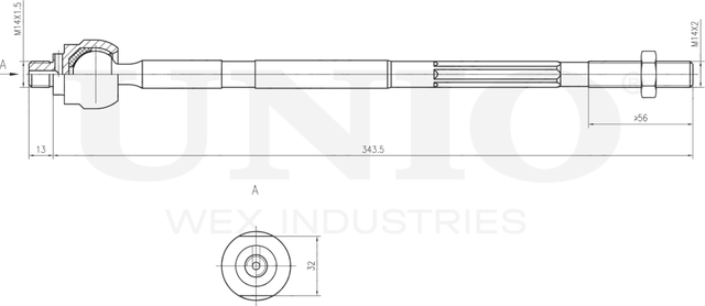 Тяга рулевая (Unio). Артикул SSP-30043