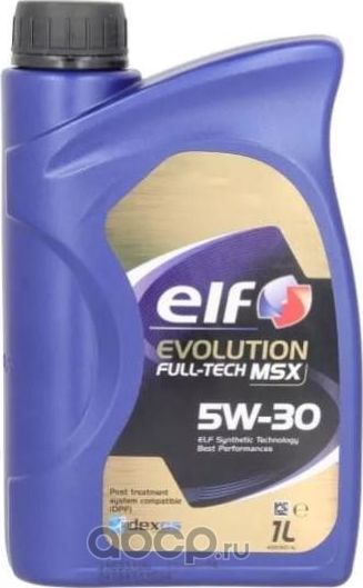 МАСЛО МОТОР. СИНТ. ELF EVOLUTION FULLTECH MSX 5W-30 - 1 Л. /12. Артикул 213931