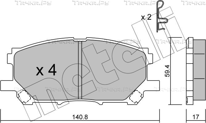 Тормозные колодки Metelli. Артикул 22-0618-0