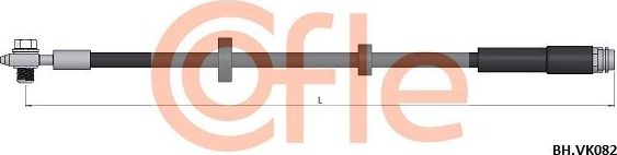 Тормозной шланг Cofle передний для Audi A2 2000-2005. Артикул 92.BH.VK082