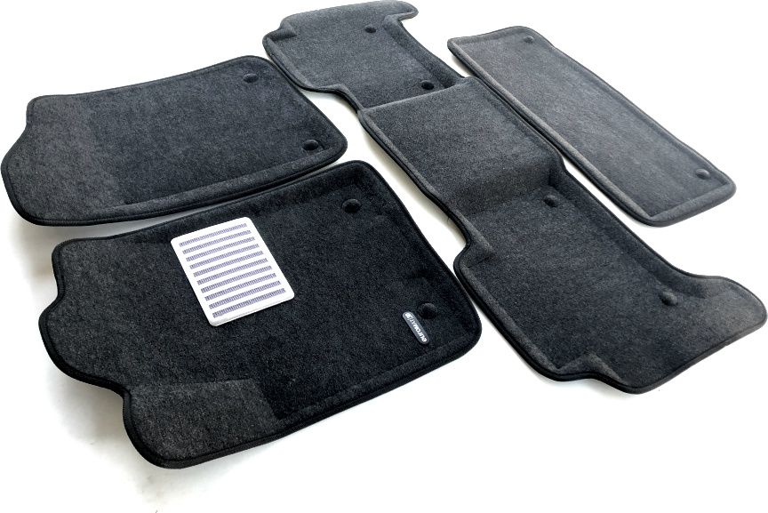 Коврики текстильные Euromat 3D Lux для салона (3 ряда) Infiniti QX80 2015-2024 Темно-серые. Артикул EM3D-002813G