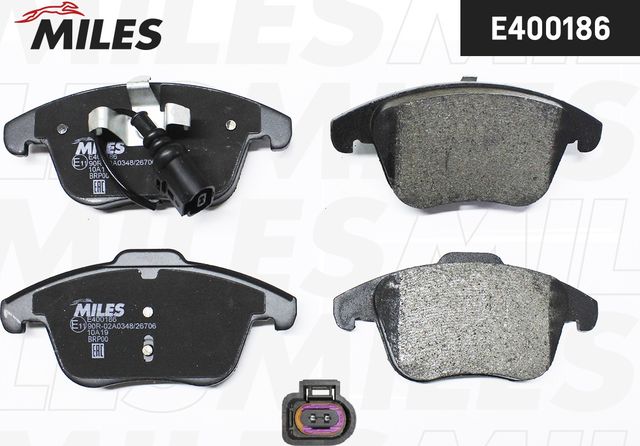 Тормозные колодки Miles (Low-Metallic). Артикул E400186