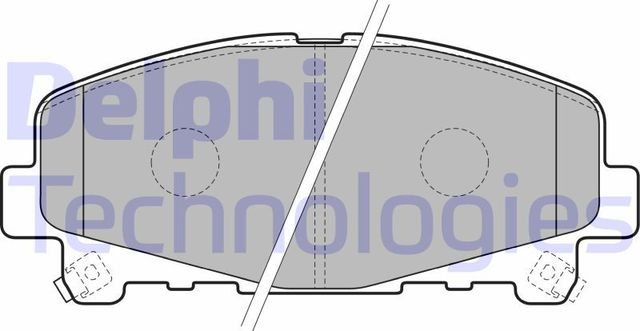 Тормозные колодки Delphi (Low-Metallic) передние для Acura TLX I 2014-2026. Артикул LP2166