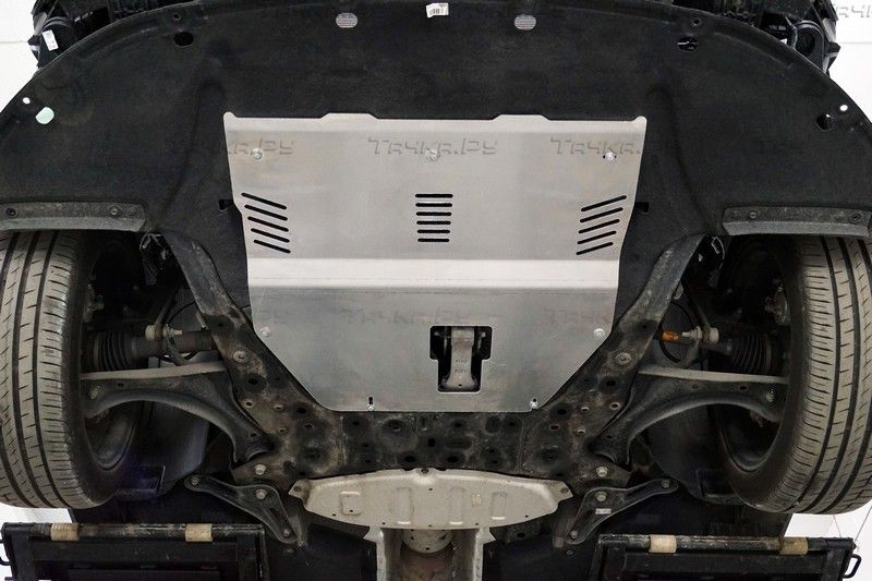 Защита алюминиевая ТСС (4 мм) для картера и КПП Hyundai Sonata 2020-2026. Артикул ZKTCC00438