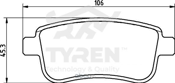 Дисковые тормозные колодки (Tyren). Артикул TYR1217911