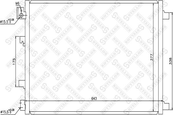 Радиатор кондиционера (конденсатор) Stellox. Артикул 10-45484-SX