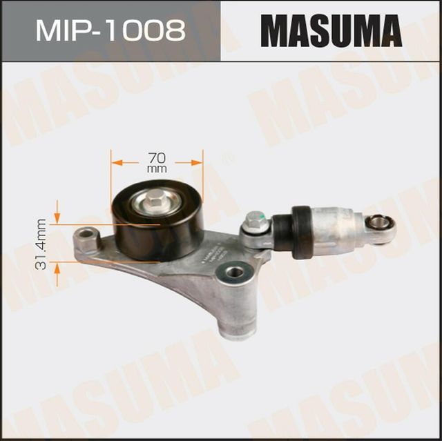 Натяжной ролик (натяжитель) приводного клинового зубчатого ремня Masuma. Артикул MIP-1008