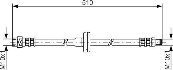 Тормозной шланг Bosch передний для BMW X5 I (E53) 2000-2006. Артикул 1 987 476 056
