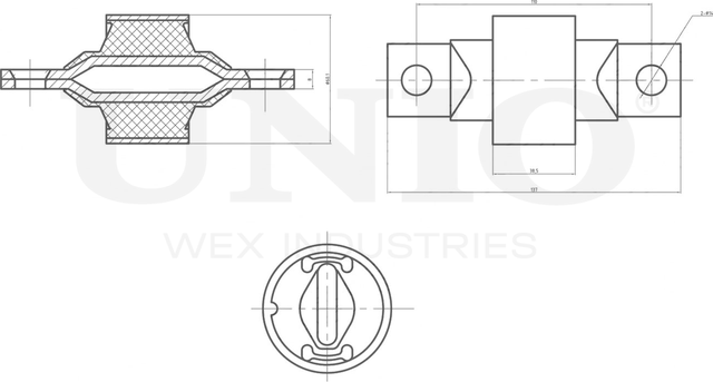Сайлентблок рычага подвески (Unio). Артикул RMP-20190