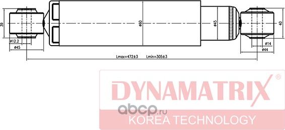 Амортизатор подвески газонаполненный (Dynamatrix-Korea). Артикул DSA344456