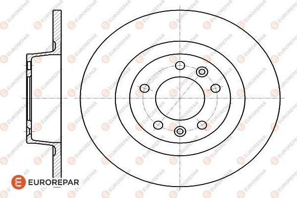 Тормозной диск Eurorepar задний для Peugeot 407 2005-2010. Артикул 1618862480