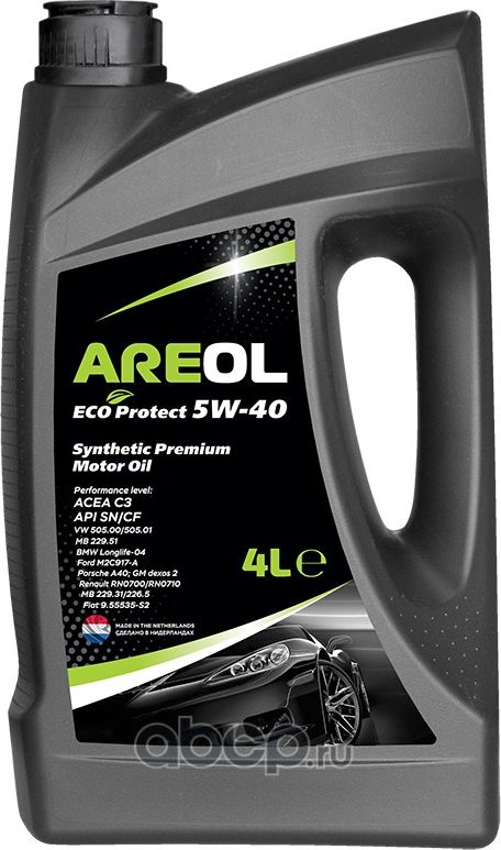 Масло моторное ECO Protect ACEA C3, API SN/CF 5W40 синтетическое 4л (Areol). Артикул 5W40AR061