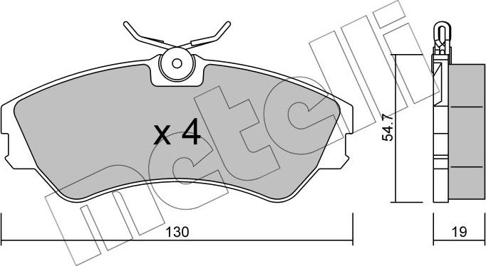 Тормозные колодки Metelli. Артикул 22-0162-0