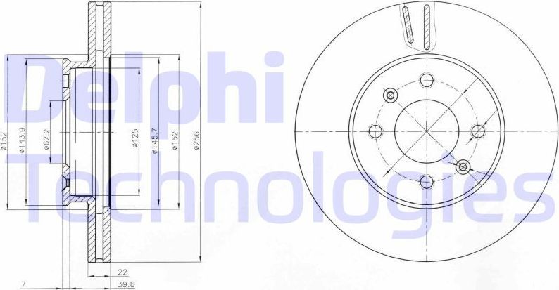 Тормозной диск Delphi. Артикул BG4096