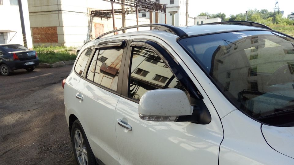 Дефлекторы SIM для окон Hyundai Santa Fe II 2006-2012. Артикул SHYSAN0532