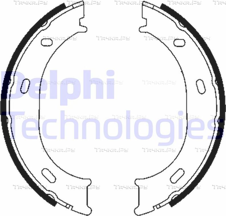 Тормозные колодки (стояночная тормозная система) Delphi. Артикул LS1905