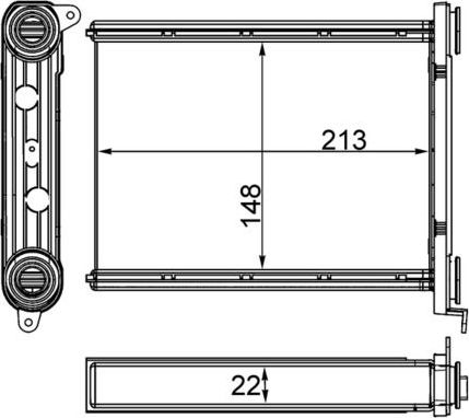 Радиатор отопителя (печки) Mahle Behr. Артикул AH 259 000S