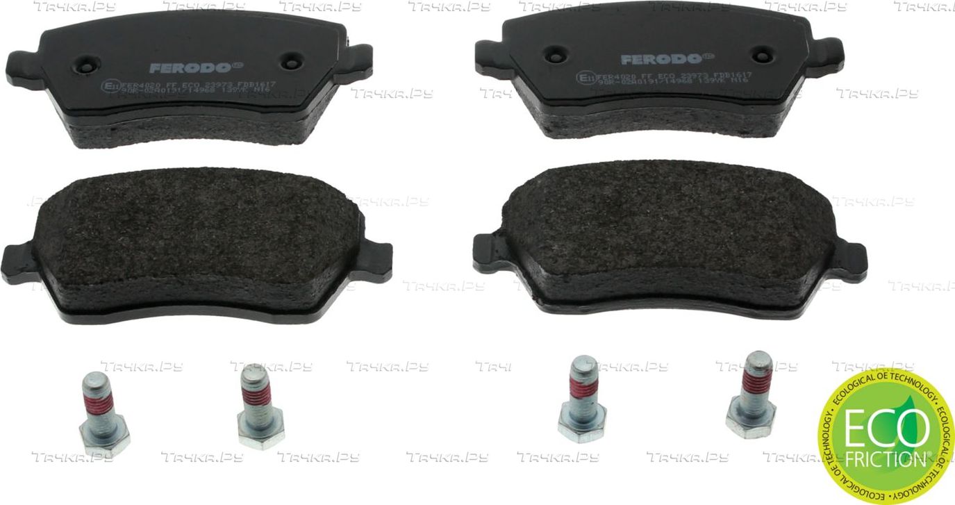 Тормозные колодки Ferodo Premier Eco Friction передние для Nissan Micra V 2005-2026. Артикул FDB1617