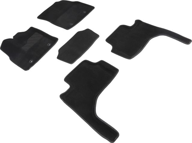 Коврики Seintex 3D ворсовые для салона Toyota Land Cruiser 300 2021-2026 ЧЕРНЫЕ. Артикул 96534