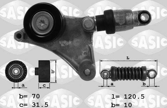 Натяжной ролик (натяжитель) приводного клинового зубчатого ремня Sasic. Артикул 1626165