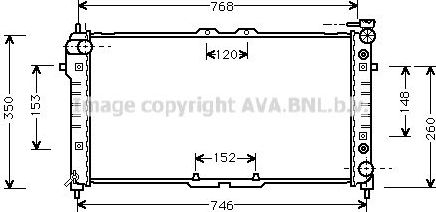 Радиатор охлаждения двигателя AVA для Mazda 626 IV (GE) 1992-1997. Артикул MZA2037
