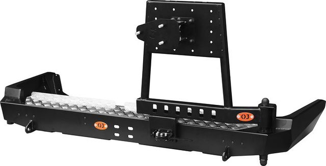 Бампер силовой OJ задний с универсальной калиткой и кронштейном запаски для Toyota Land Cruiser 80 1990-1997. Артикул 03.177.02