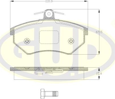 Тормозные колодки G.U.D.. Артикул GBP880152