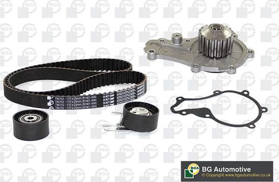 Помпа (водяной насос) с комплектом ремня ГРМ BGA. Артикул TB6702CPK