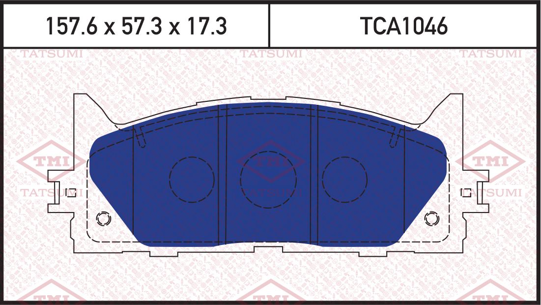Колодки тормозные TOYOTA CAMRY 07- перед. (Tatsumi). Артикул TCA1046