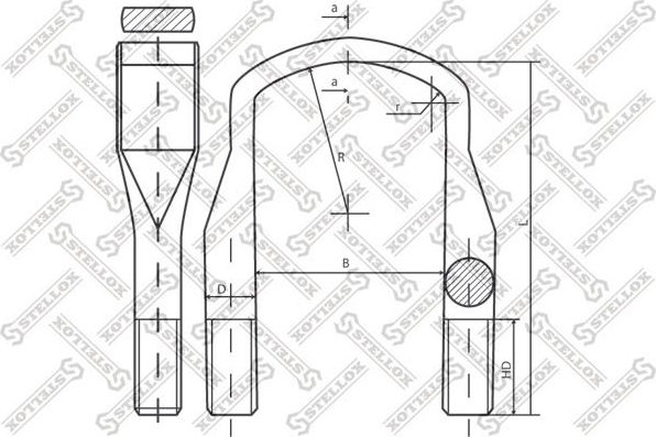 Стремянка рессоры Stellox. Артикул 84-64214-SX