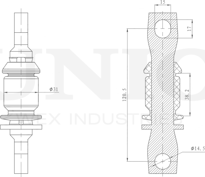 Сайлентблок рычага подвески (Unio). Артикул RMP-20173