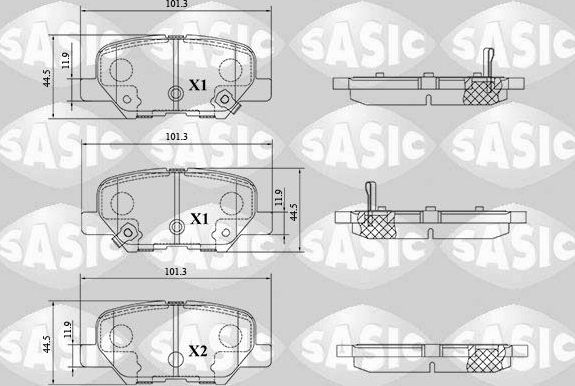 Тормозные колодки Sasic. Артикул 6210094