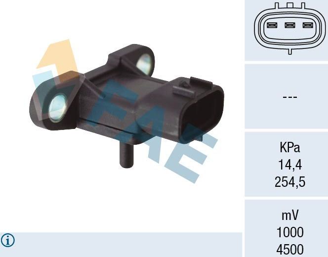 Датчик абсолютного давления (ДАД, MAP) FAE. Артикул 15153