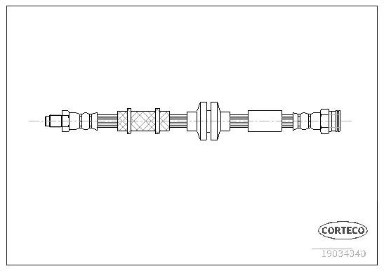 Тормозной шланг Corteco. Артикул 19034340