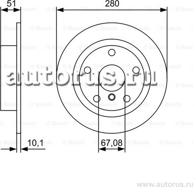 Диск тормозной задний (Bosch). Артикул 0986479C92