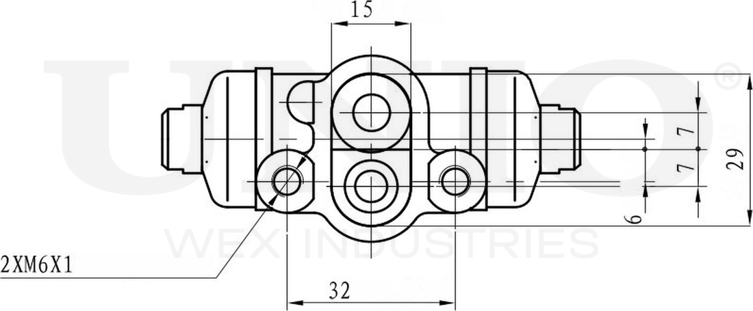 Цилиндр тормозной рабочий (Unio). Артикул BRC-20553