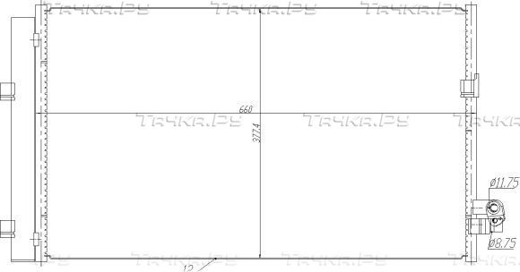 Радиатор кондиционера (конденсатор) NRF EASY FIT. Артикул 350476