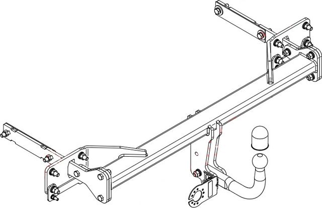 Фаркоп Steinhof для Mercedes-Benz S-Класс W222 2013-2026 (вкл. 4Matic, вкл. AMG styling). Артикул M-158