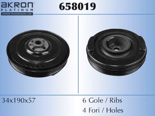 Шкив коленвала Malo. Артикул 658019