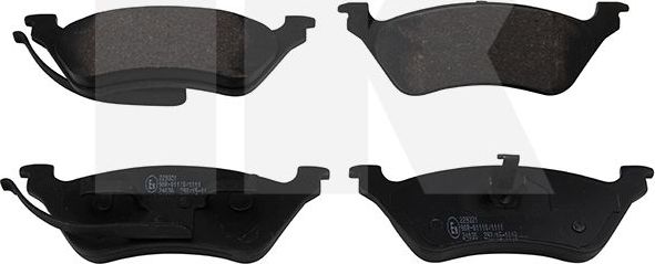 Тормозные колодки NK задние для Dodge Caravan IV 2001-2007. Артикул 229321