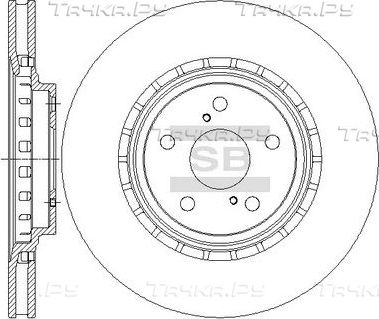 Тормозной диск Sangsin Hi-Q передний для Toyota Previa III (XR50) 2005-2026. Артикул SD4034