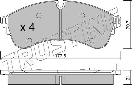 Тормозные колодки Trusting. Артикул 1174.0