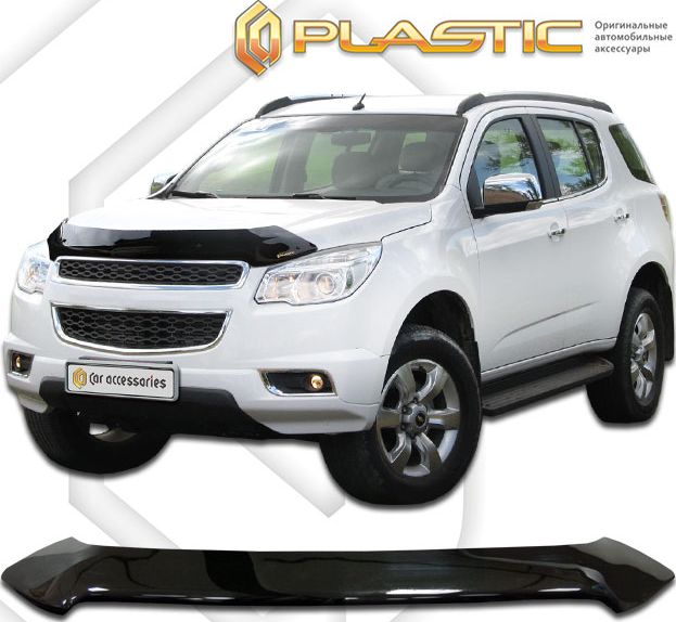 Дефлектор СА Пластик для капота (Classic черный) Chevrolet TrailBlazer II 2012-2016. Артикул 2010010110475